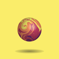 Abstract ball 3d rendering illustration