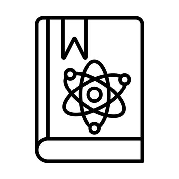 science book icon with atom symbol clip art preview