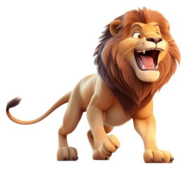 PNG Roaring cartoon mammal animal.