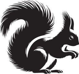 Squirrel silhouettes set, large pack of vector silhouette design, vector isolated white background