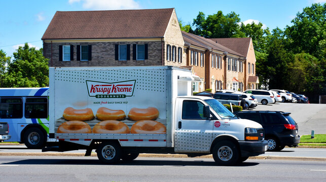 Krispy Kreme delivery box truck, Virginia, USA