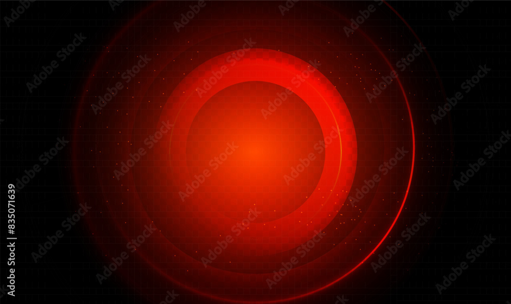 Aufkleber abstract red portal and frame. round light frame, futuristic teleport. luminous circular circles, li