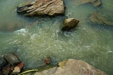 Rocks on the water's edge
