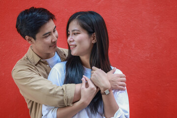 Lesbian couple sharing romantic love and care in public, celebrating joyful union as life partners.