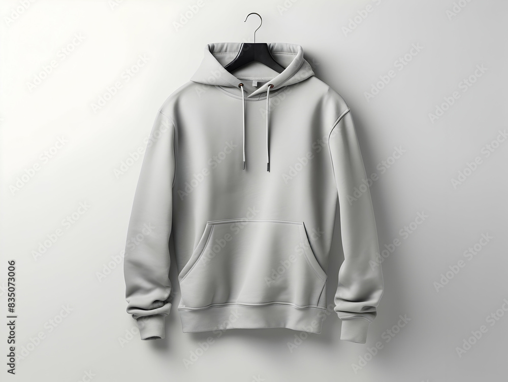 Wall mural premium hoodie mockup, fashionable hoodie on hanger, clothing mockup, apparel hoodie mockup