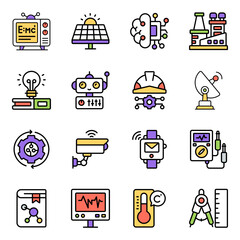 Set of Technology Flat Icons
