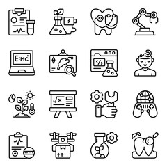 Set of Space Linear Icons

