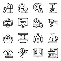 Pack of Finance and Banking linear Icon

