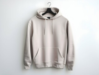 Premium Hoodie mockup, fashionable hoodie on hanger, Clothing mockup, apparel hoodie mockup