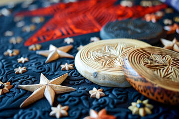 Matariki Maori New Year decorations, national holiday concept.