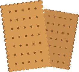 biscuit crackers dessert illustration icon