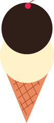 ice cream dessert illustration icon
