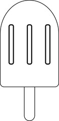 popsicle outline dessert illustration icon