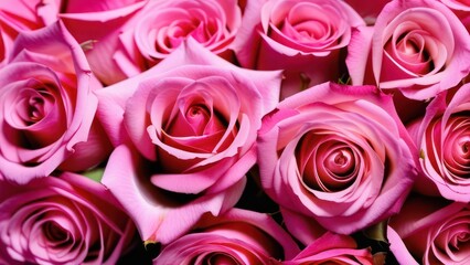 pink roses, light background, space for text