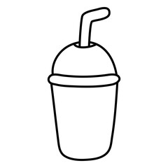 An editable design icon of takeaway drink 

