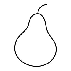 A linear design icon of pear 

