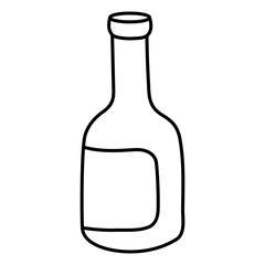 Modern design icon of wine bottle

