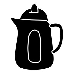 An editable design icon of electric kettle

