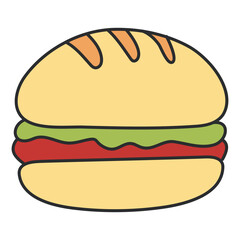 Modern design icon of burger

