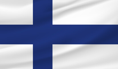Finland National Flag Photo 4k Flag waving 3d