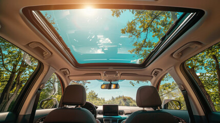 Panoramic Sunroof Design Enhancing Car Interior Ambiance