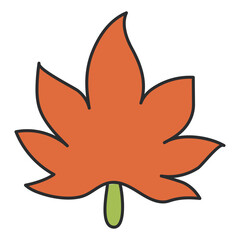 Editable design icon of maple leaf 

