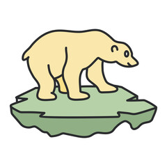 A unique design icon of polar bear
