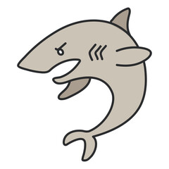 An icon design of shark

