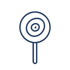 Single lollipop candy line icon 