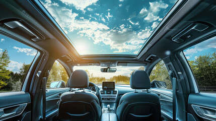Panoramic Sunroof Design Enhancing Car Interior Ambiance