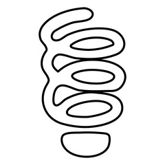 Conceptual linear design icon of twist coil

