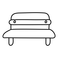 Editable design icon of outdoor bench 

