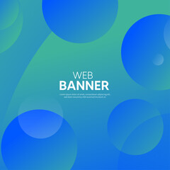 Abstract blue background with circles