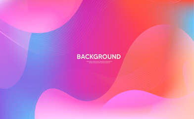 Abstract background with waves, Colourful banner