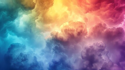 Abstract colorful clouds with a vibrant gradient.