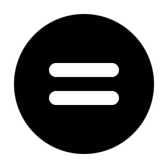 Equal Symbol Solid Icon