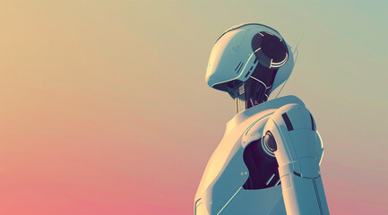 Technologie Moderne : Robot AI en Design Minimaliste