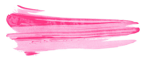 Obraz premium Pink brush strokes isolated on transparent background.