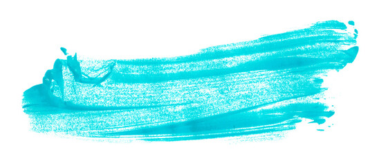 Light blue brush strokes isolated on transparent background.