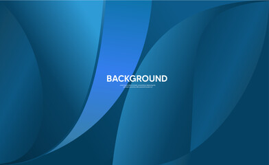 Blue Wavy Surfaces. Contemporary Abstract 3D Background. 3D Render, Blue banner