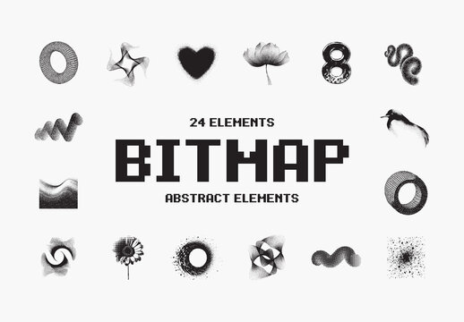 Abstract Dither Bitmap Elements