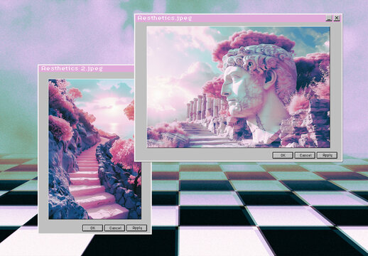 Pastel Aesthetics Photo Effect Mockup