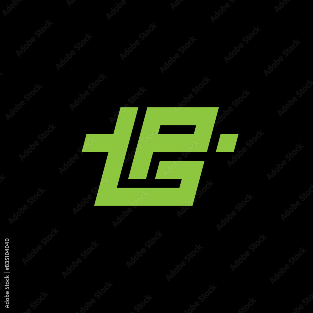 Poster logotype with letters t and p. tp - logo, design element or icon. vector monogram.