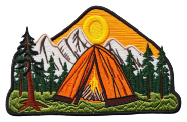 PNG Camping tent ornament art white background.