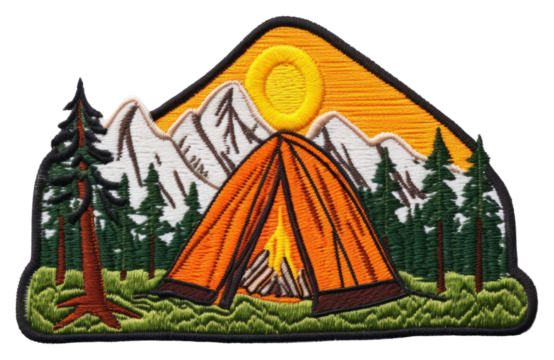 PNG Camping tent ornament art white background.