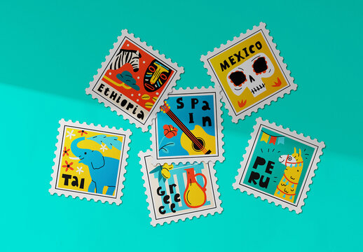 Stamp Stack Mockup