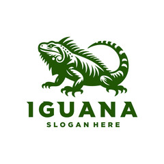 Obraz premium iguana logo icon design illustration vector. iguanas art logo design template illustration inspiration iguana logo excellent logo suitable for any business
