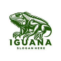 Fototapeta premium iguana logo icon design illustration vector. iguanas art logo design template illustration inspiration iguana logo excellent logo suitable for any business