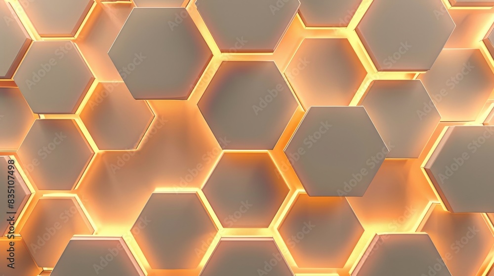 Aufkleber geometric pattern with illuminated hexagons