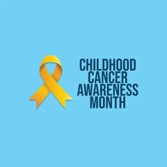 vector graphic of Childhood Cancer Awareness Month ideal for Childhood Cancer Awareness Month celebration.